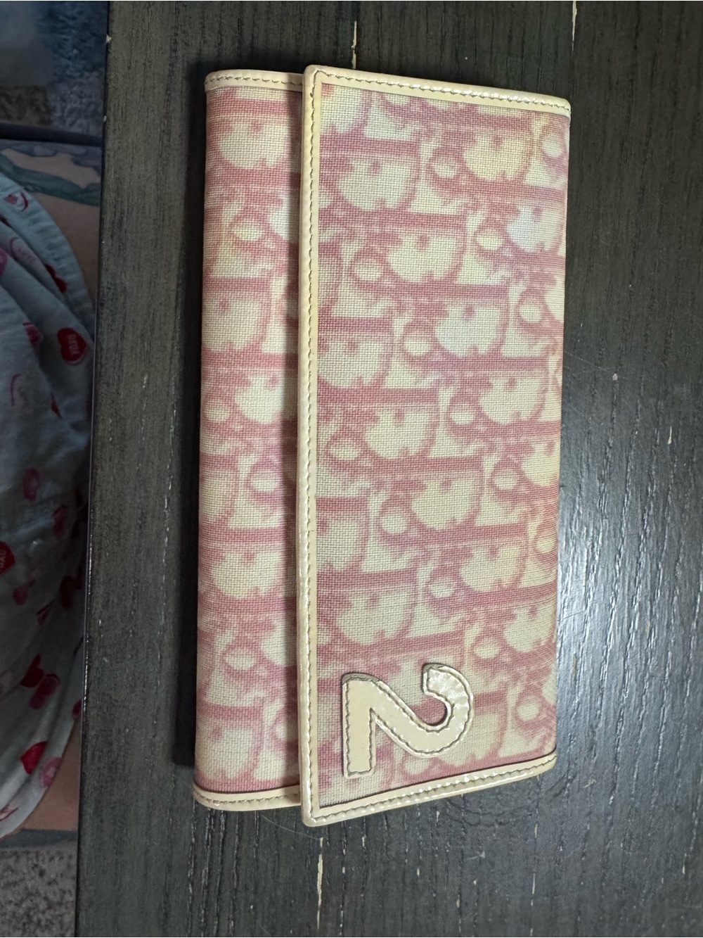 Doir Pink Monogram Canvas Long Wallet